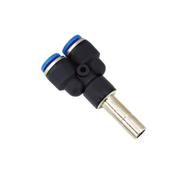 Alat Tabung Pneumatik Putih / Hitam PWJ Three Way Y Tee Die Down Plug