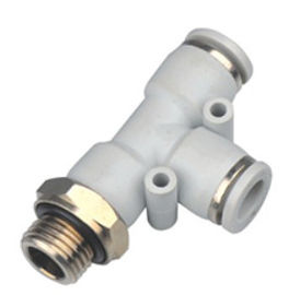 PD - G Branch Tee Male connector Side G Thread Gray Color Tube Fittings
